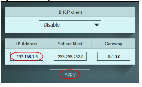 Switch IP address settings