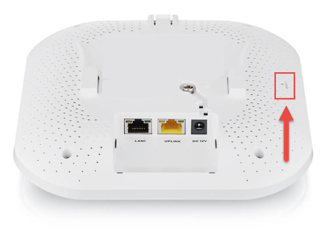 NWA210AX reset button location