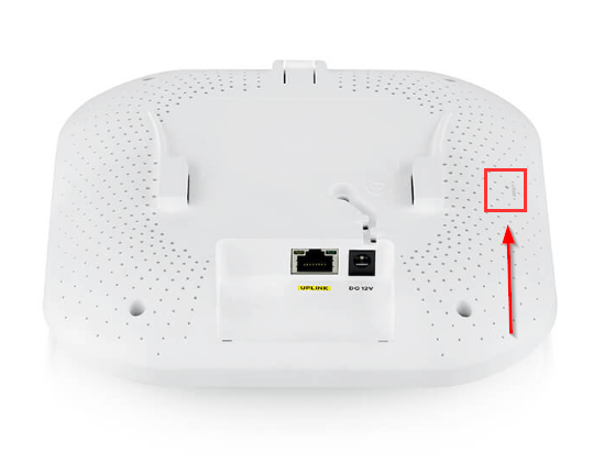 NWA110AX reset button location