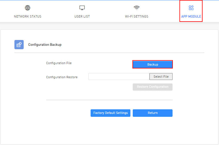 Configuration Backup