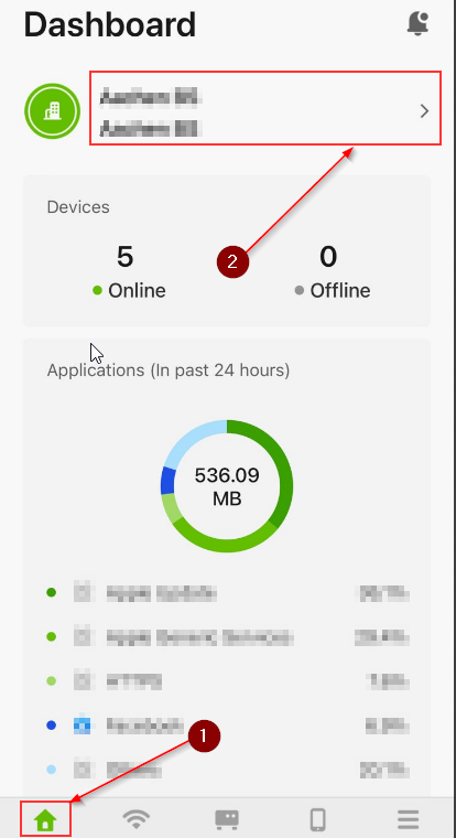 Nebula mobile app dashboard