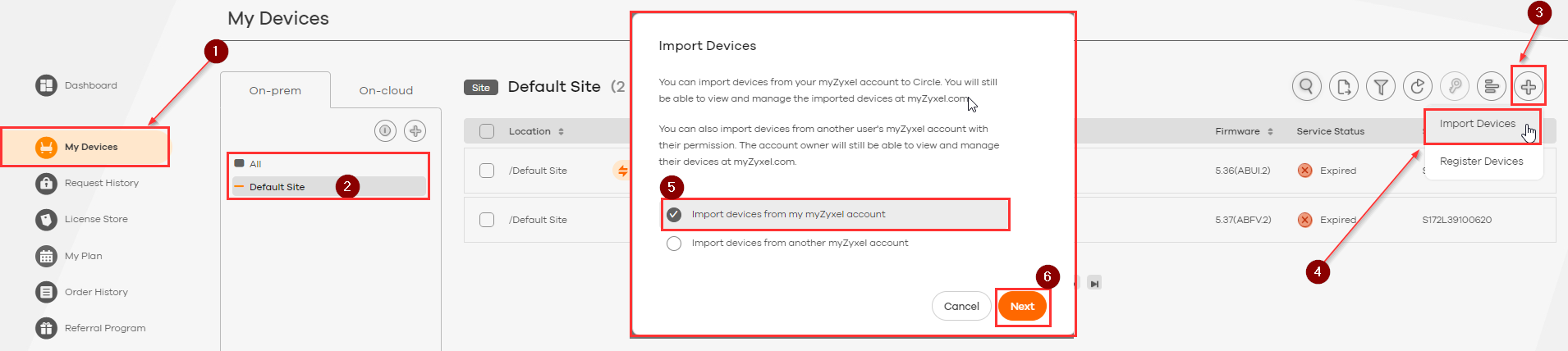 Importing Devices