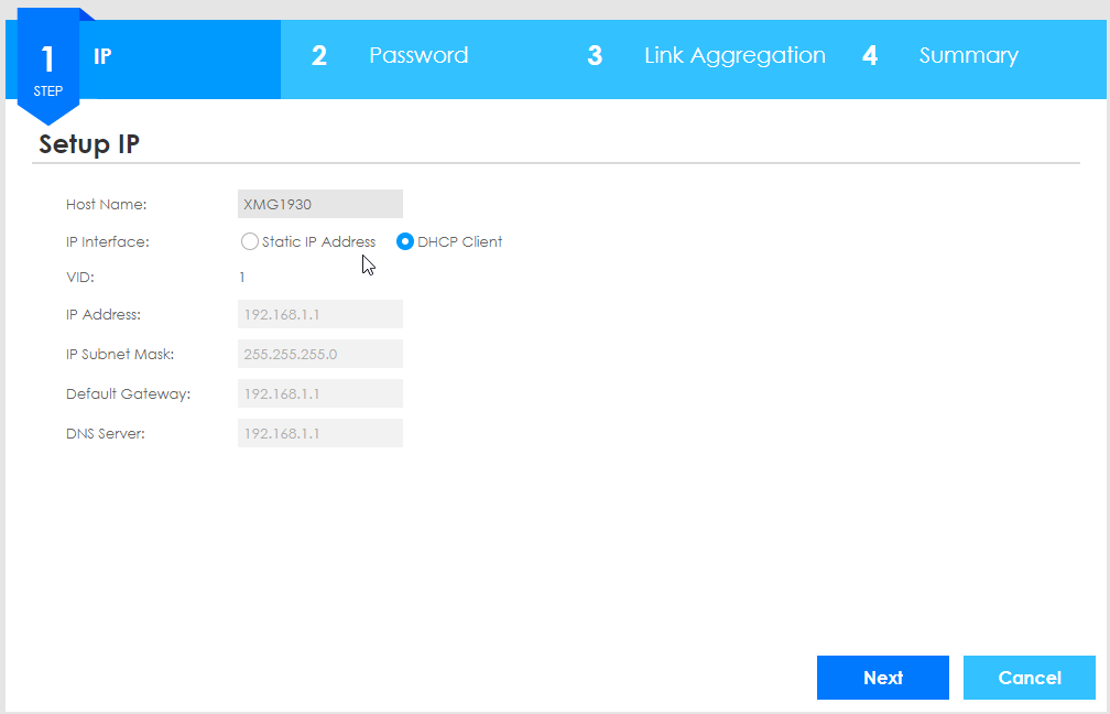 Setup IP