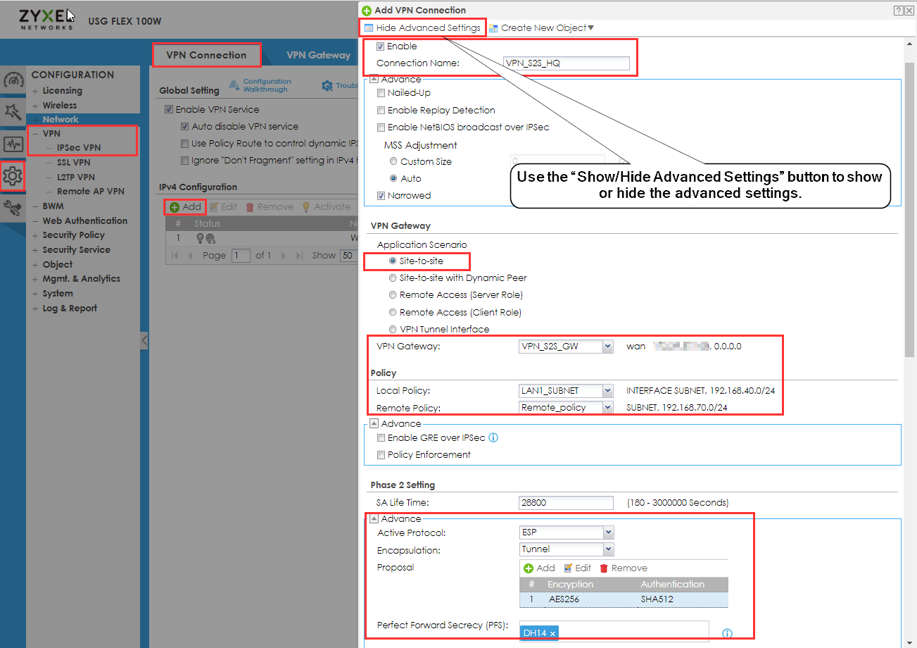 HQ Site Settings