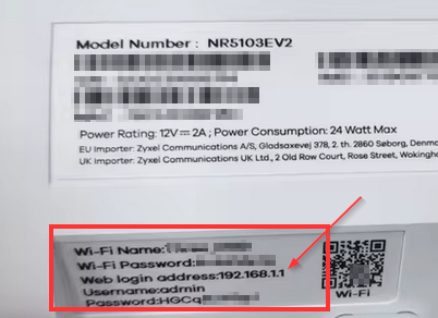Router label with IP address