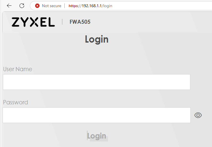 access the router