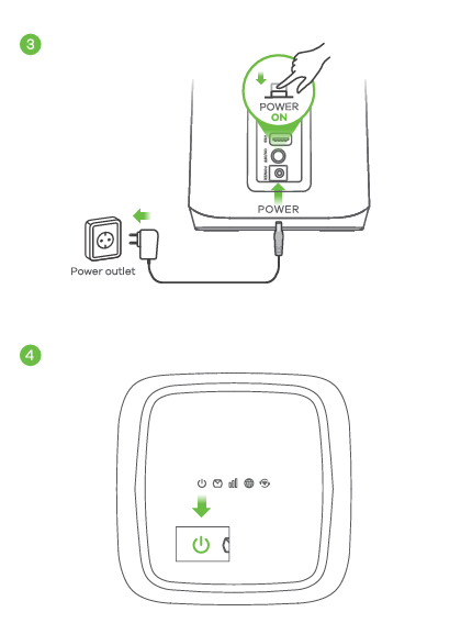 Connect the power adapter