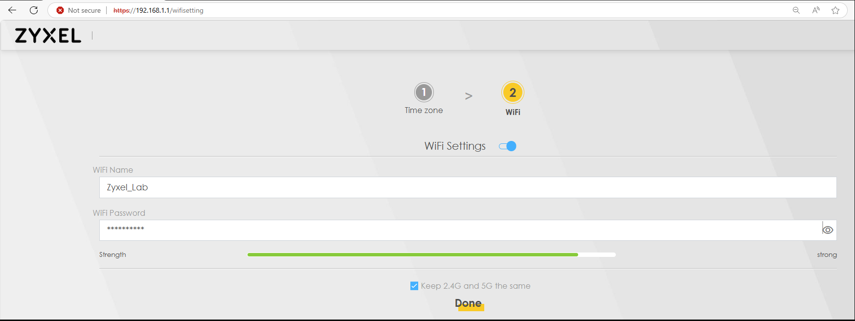 Wi-Fi settings wizard