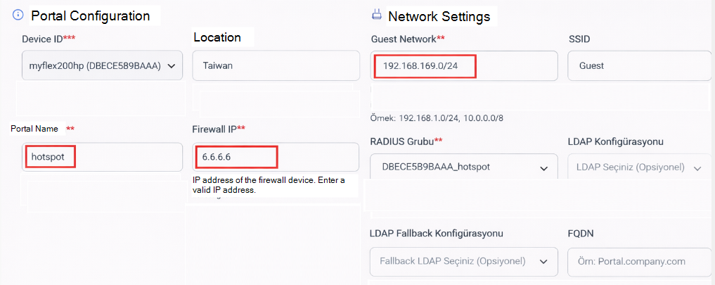 Guest Network: type-in