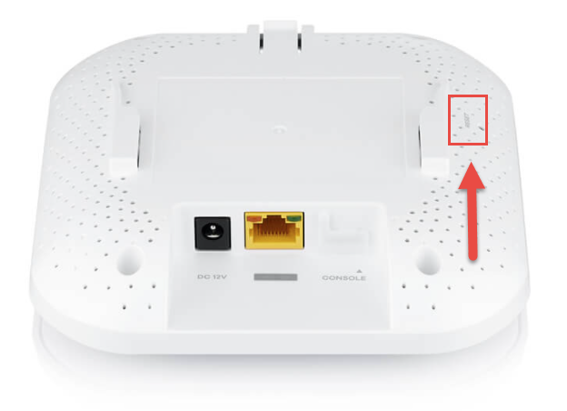 NWA50AX and NWA90AX reset button location